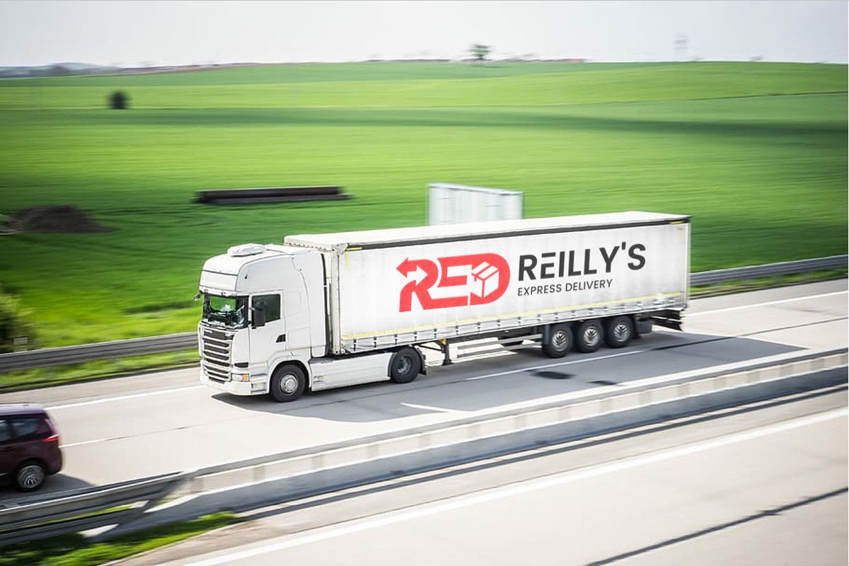 Same-day courier HGV on motorway